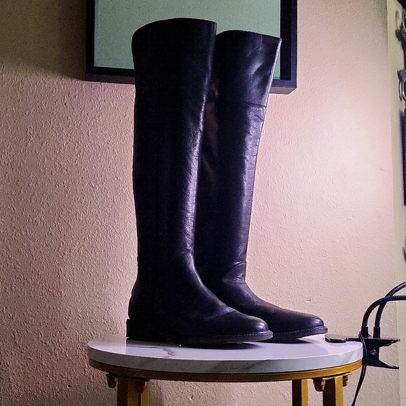 Fabianelli Shoes - Fabianelli  Black Tall Italian Leather Very elegant boots